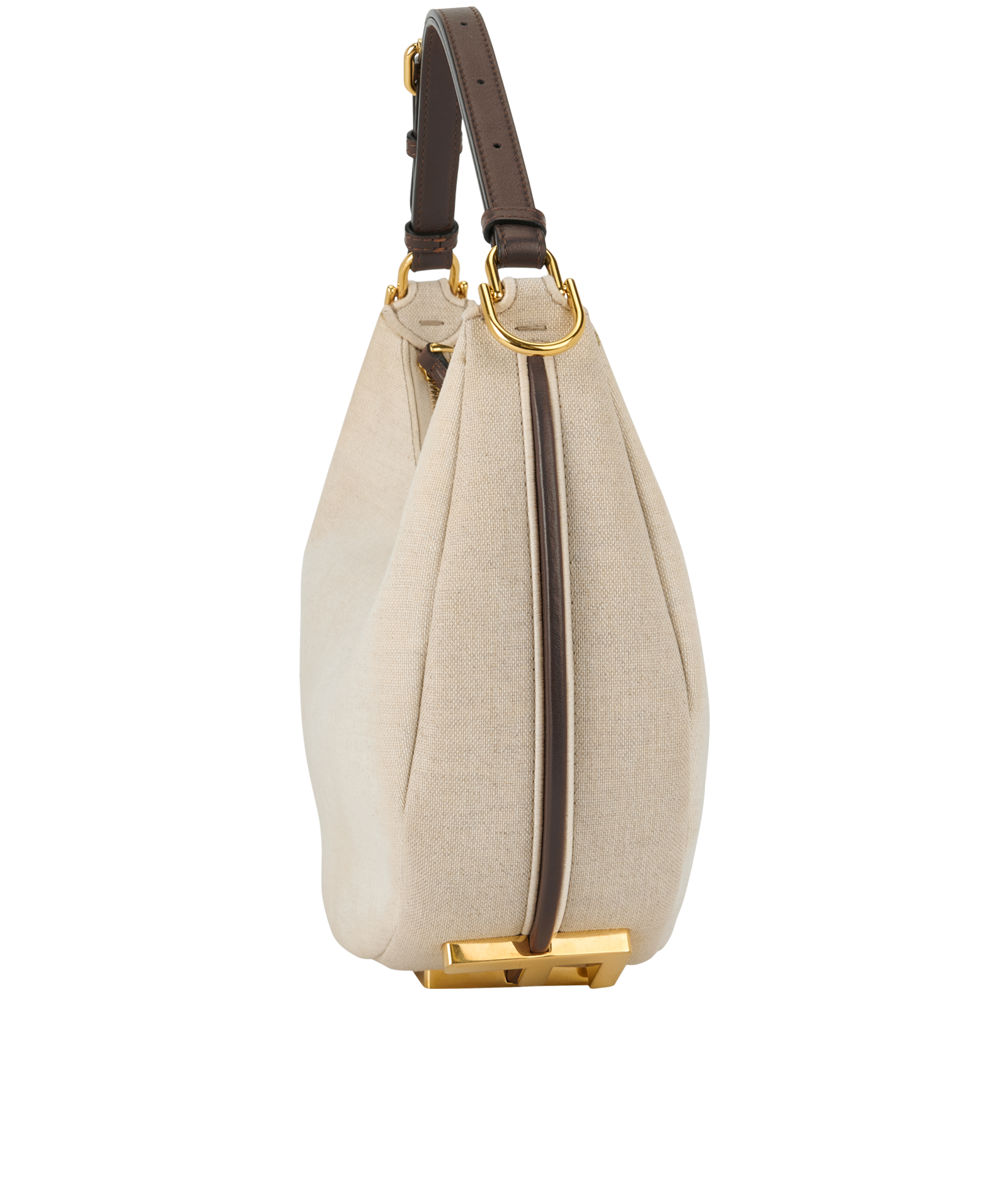 Fendigraphy Small Hobo Bag, &pound;995, Handbags, Beige/Brown, Canvas, Side view